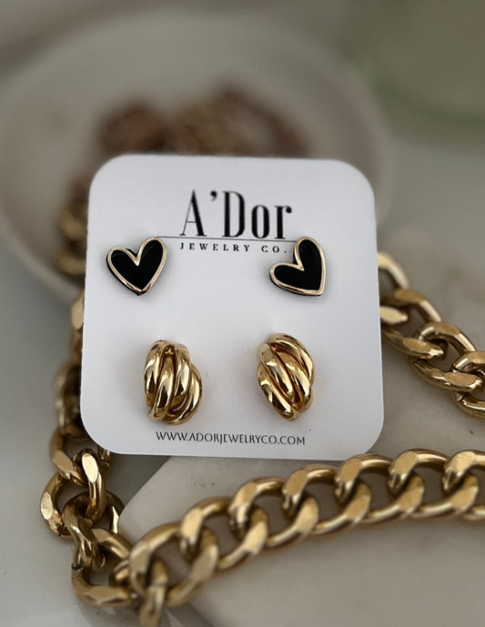 Black Heart Vintage Set