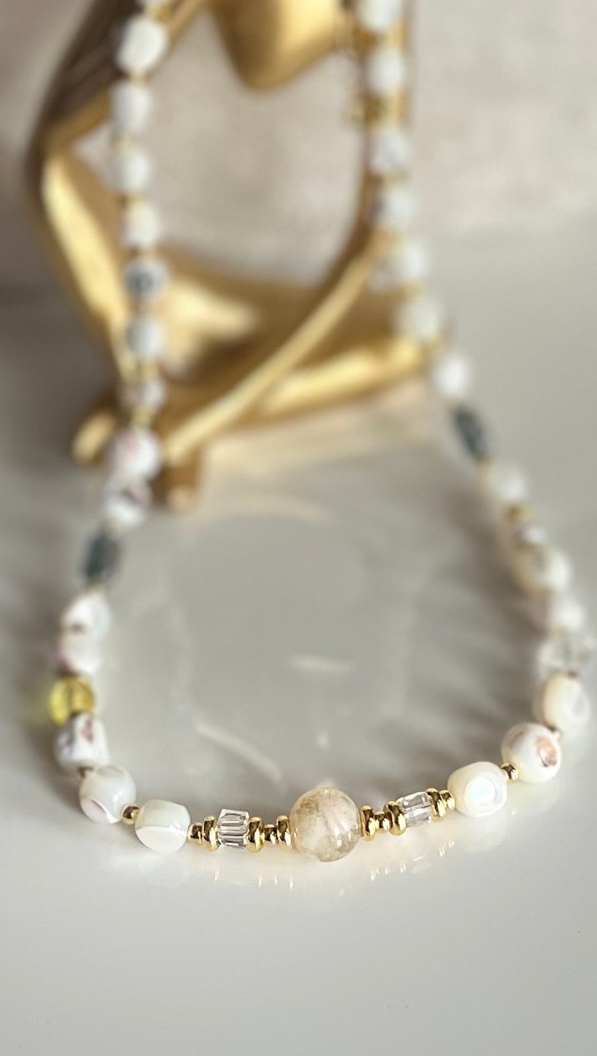 Ivory Shell Nugget Necklace