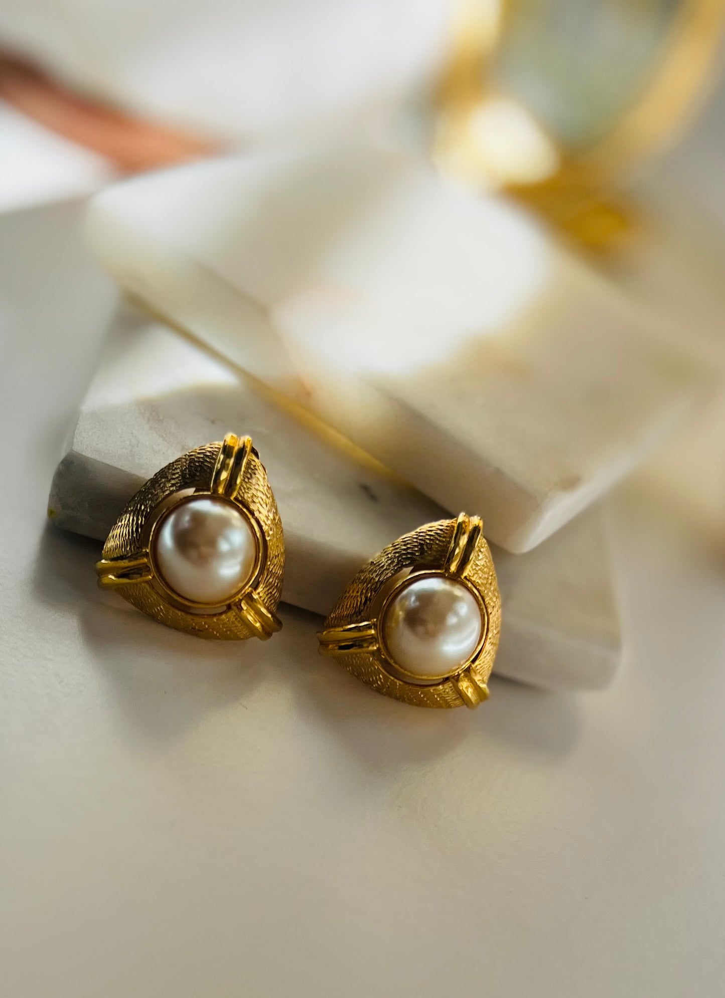 Pearl Heirloom Clip-On Studs