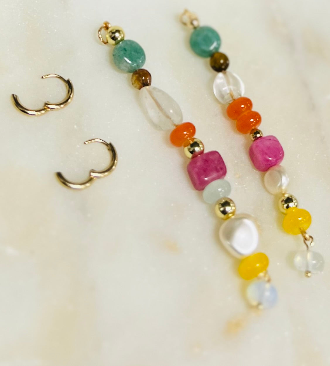 Mosaic Drop Bead Earrings