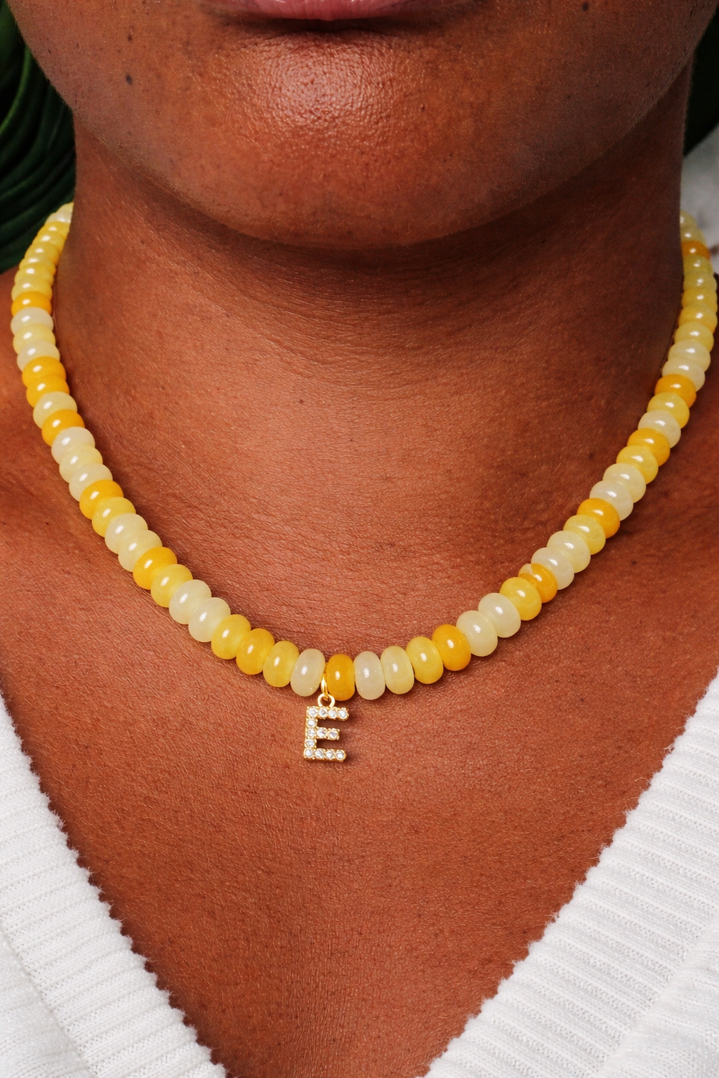 Lemon Drop Initial Necklace