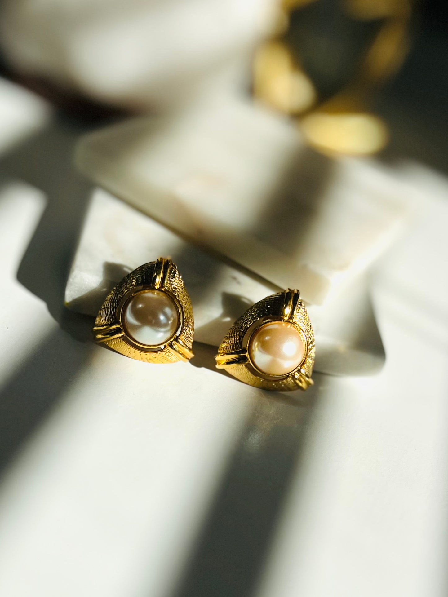 Pearl Heirloom Clip-On Studs