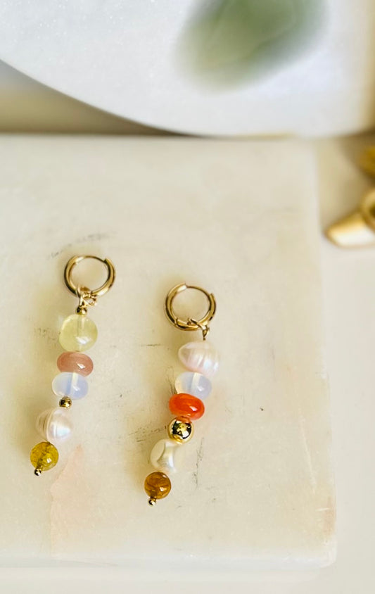 Sunni Dangle Bead Earrings