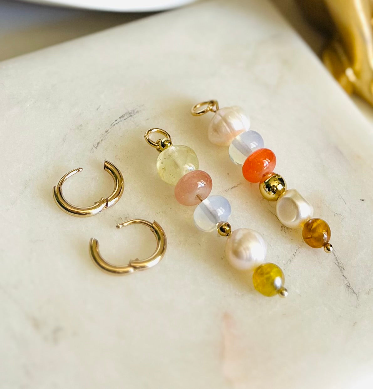 Sunni Dangle Bead Earrings