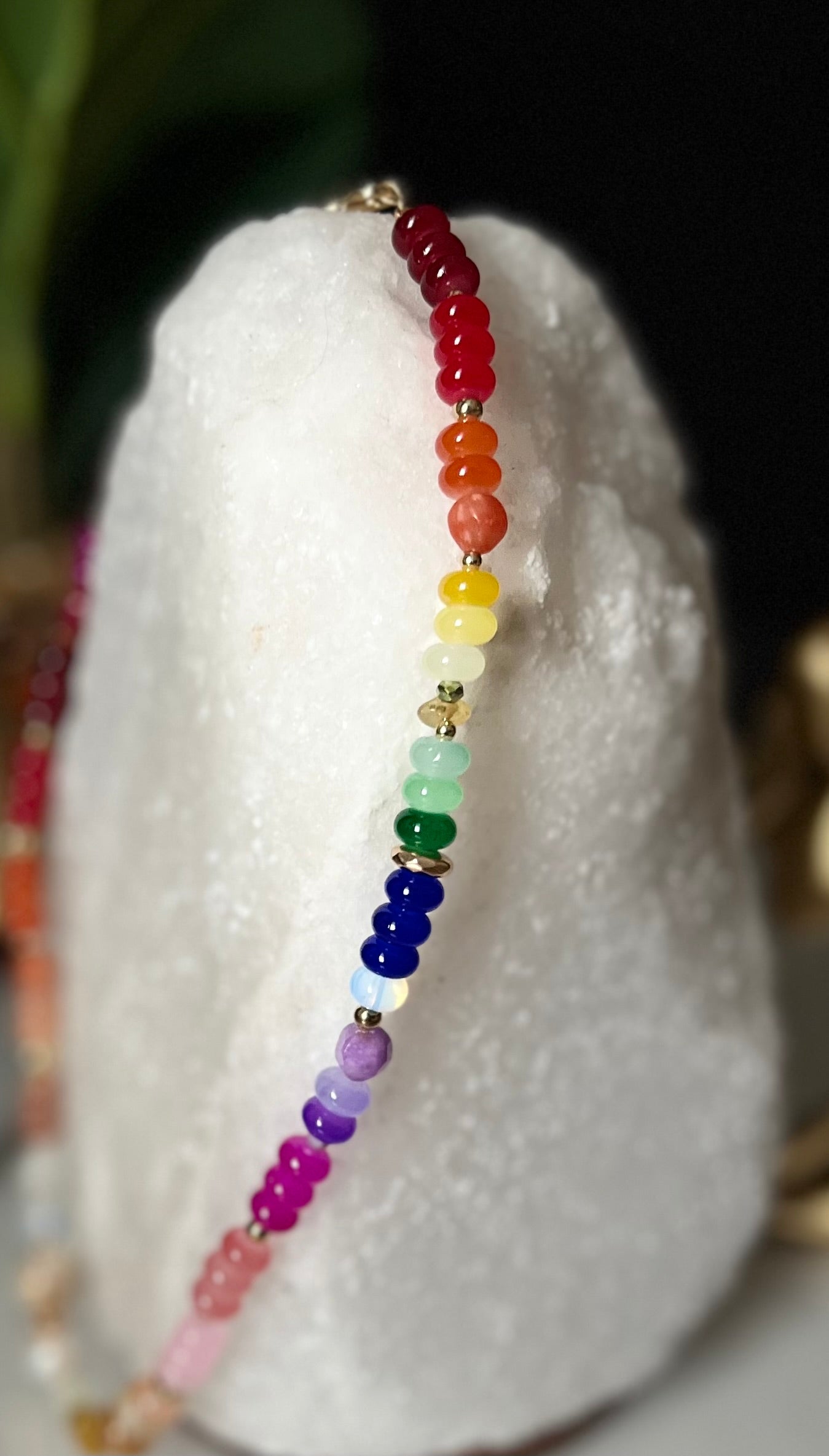 Mixed Bead Rainbow Necklace