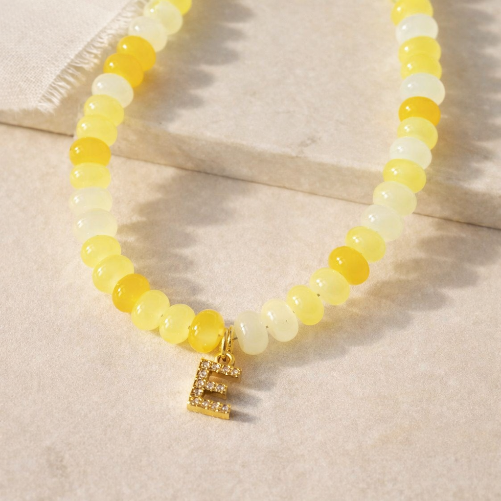 Lemon Drop Initial Necklace