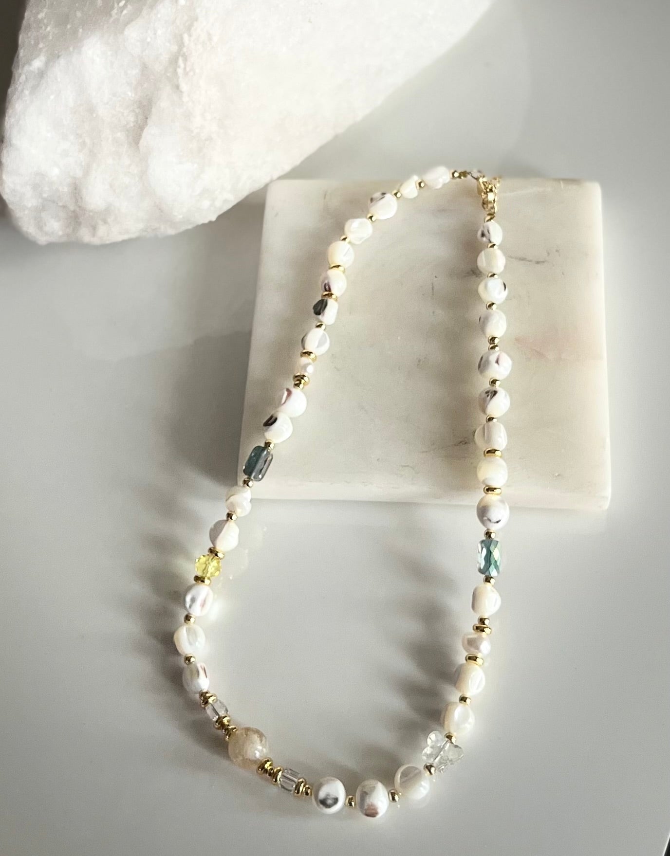 Ivory Shell Nugget Necklace